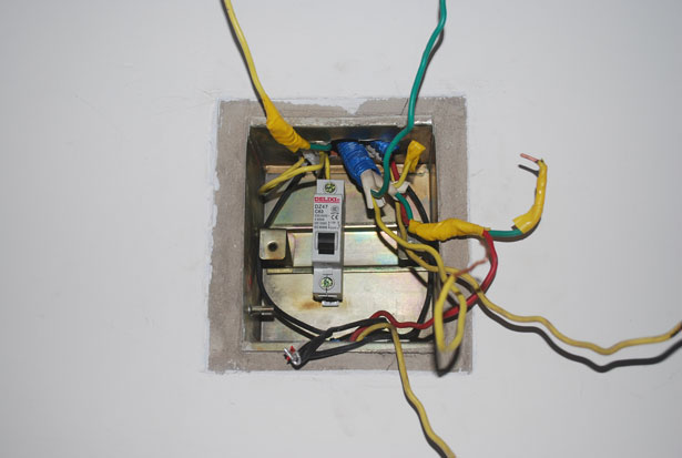 The colours conventionally used in domestic electric wires are